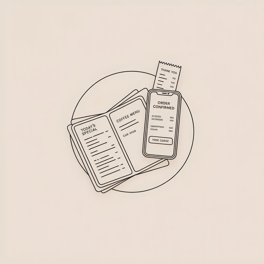 Café ordering and menu