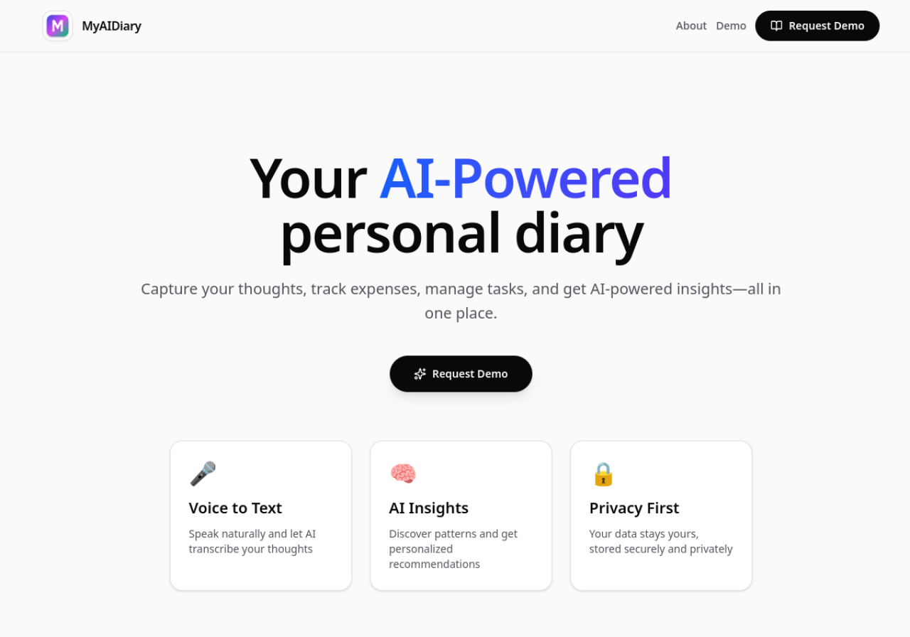 MyAIDiary — AI · Productivity